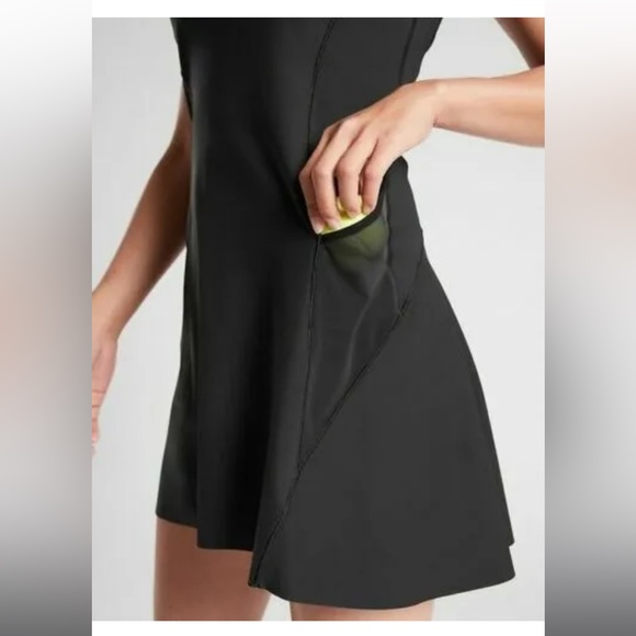 NWT Athleta Match Point Black Tennis Dress Size Medium - Picture 2 of 11